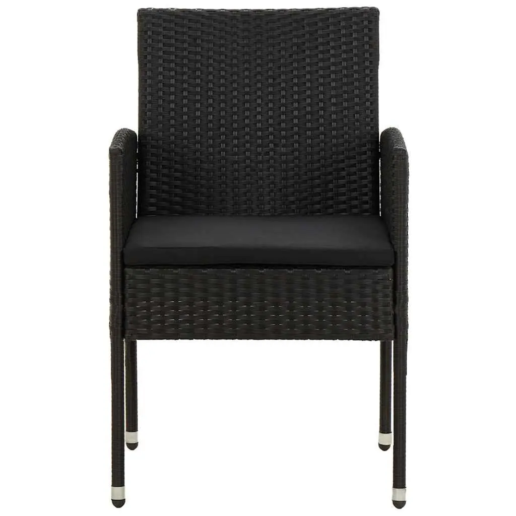 Garden Dining Set 9 Piece Outdoor Patio Furniture Poly Rattan Black Chairs Table