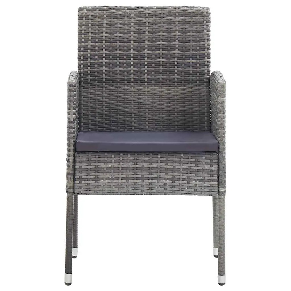 Garden Dining Set 9 Piece Outdoor Furniture Table Chairs Rattan Grey