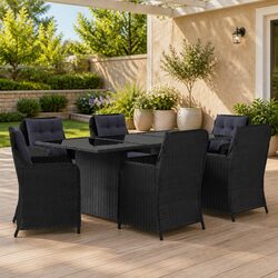 Friendly 7 Piece Outdoor Dining Set for Relaxed Gatherings