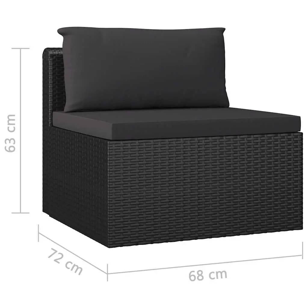 Garden Lounge Set Modular Rattan Sofa with Cushions 10 Piece