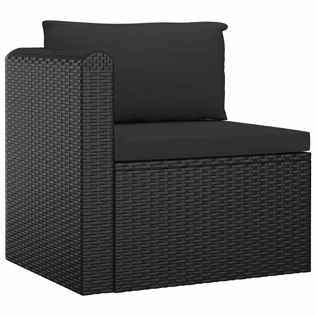 Garden Lounge Set 11 Piece Outdoor Furniture Poly Rattan Black Modular Sofa