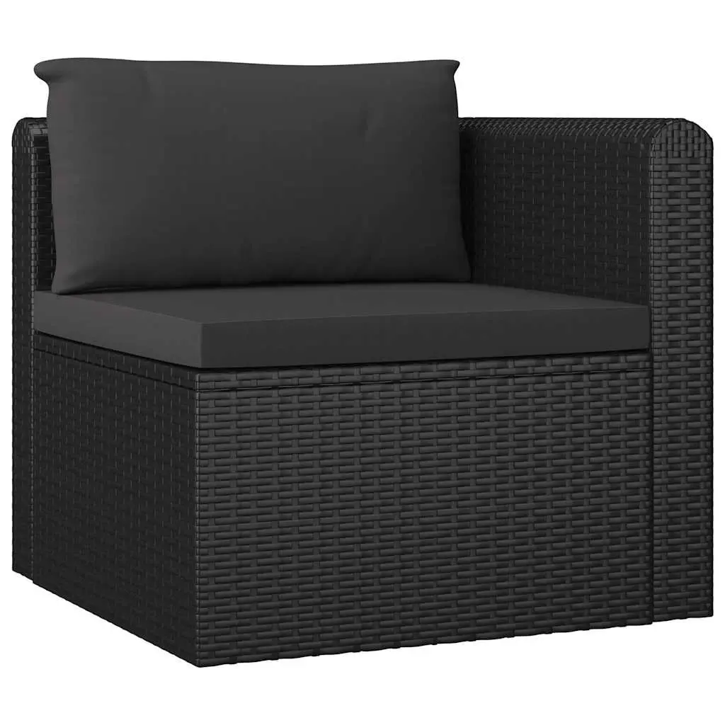 Garden Lounge Set 11 Piece Outdoor Furniture Poly Rattan Black Modular Sofa