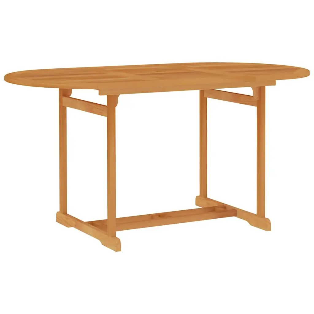 5 Piece Garden Dining Set Teak Wood Outdoor Furniture Adjustable Chairs