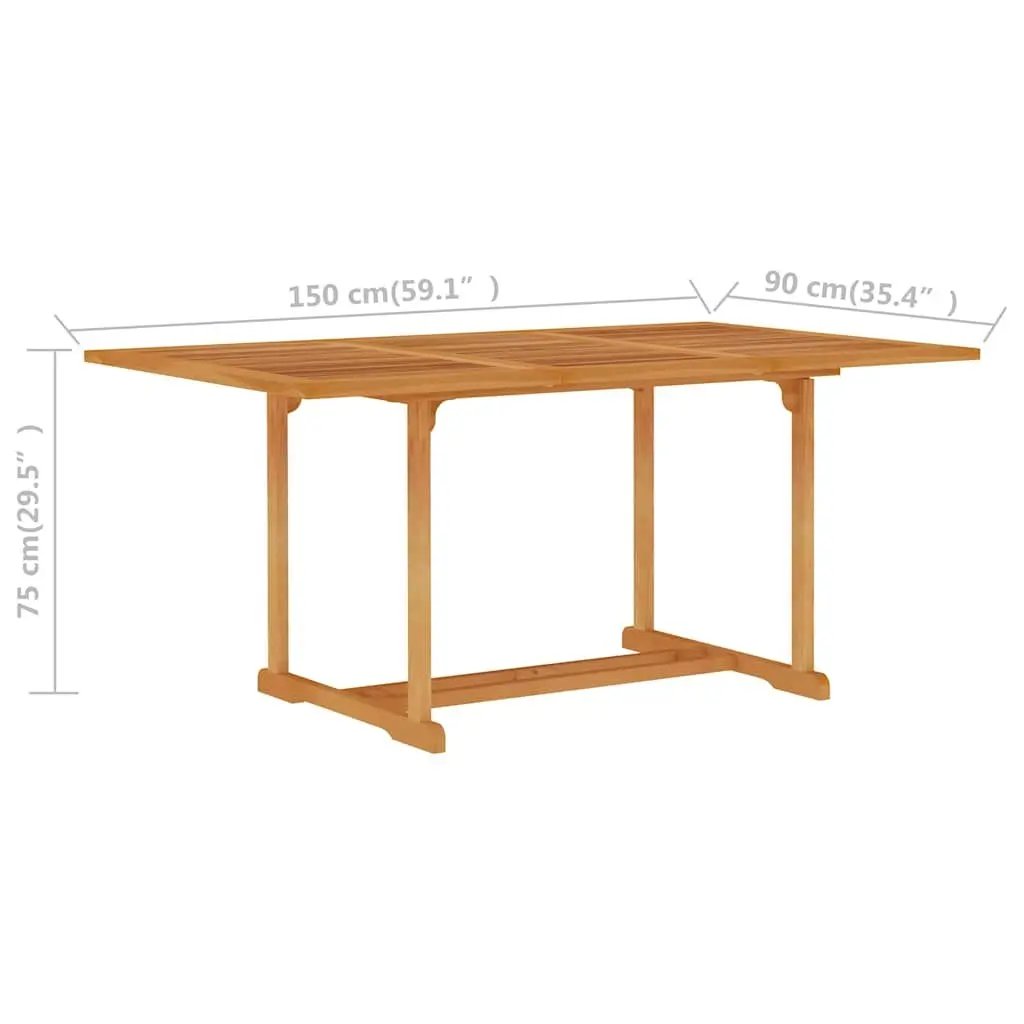 7 Piece Garden Dining Set Teak Wood Outdoor Patio Furniture Table Chairs