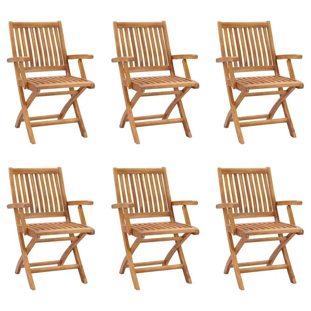 7 Piece Garden Dining Set Teak Wood Outdoor Patio Furniture Table Chairs