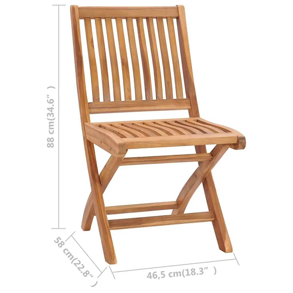 5 Piece Garden Dining Set Teak Wood Table Chair Outdoor Patio Furniture Brown