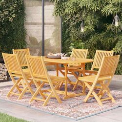 Friendly 7 Piece Teak Dining Set for Your Garden