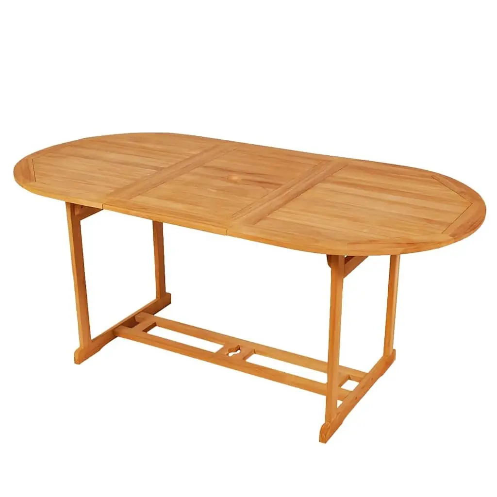 7 Piece Garden Dining Set Solid Teak Wood Table and Chairs Outdoor Furniture
