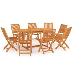 Friendly 9 Piece Outdoor Dining Set for Everyone