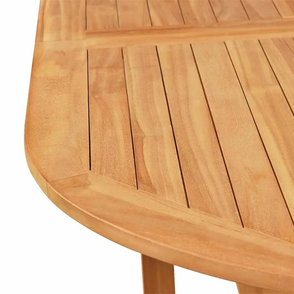 9 Piece Garden Dining Set Outdoor Patio Table Chairs Brown Teak Wood Furniture