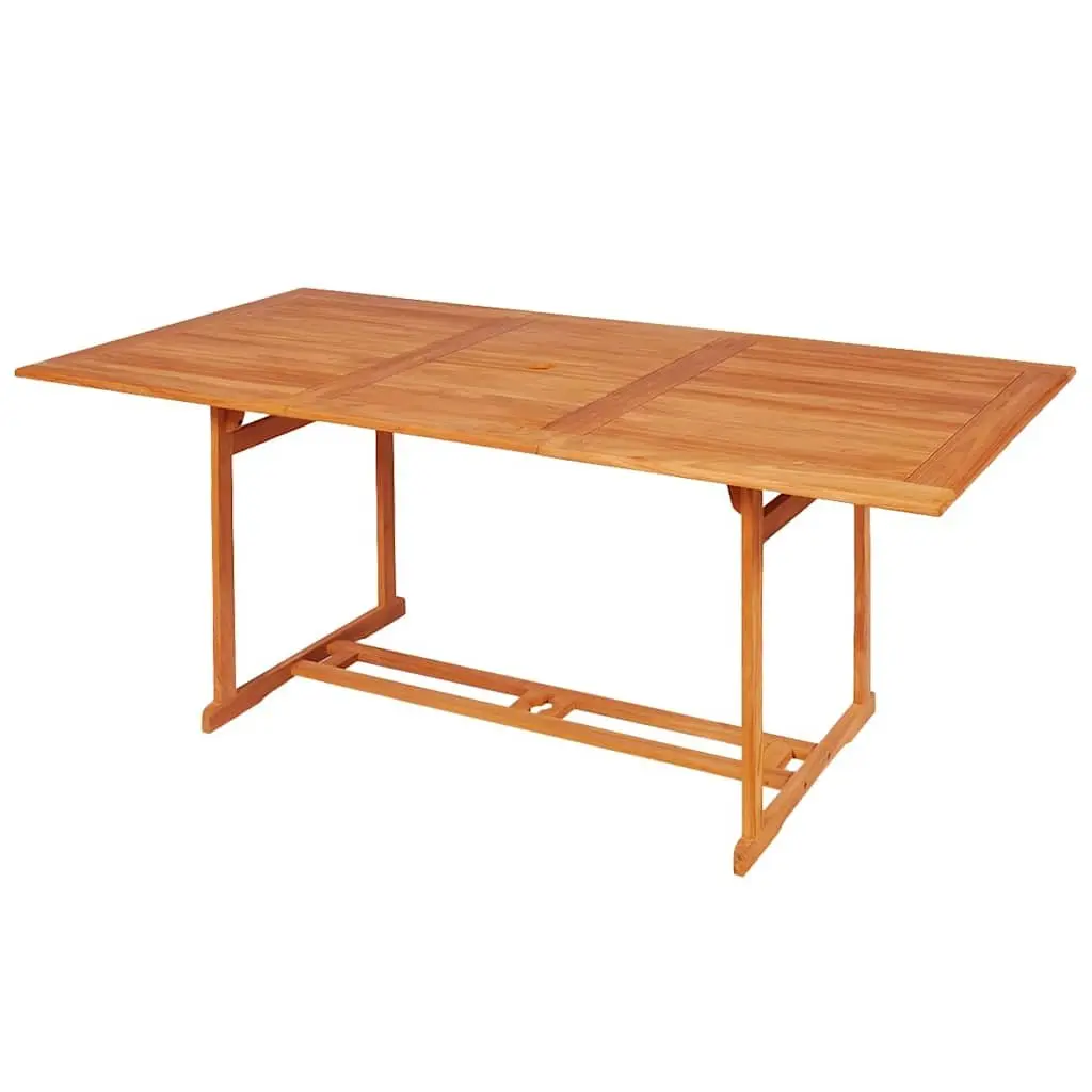 9 Piece Garden Dining Set Teak Wood Outdoor Furniture Brown