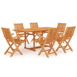 Friendly 7 Piece Teak Wood Garden Dining Set