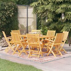 Friendly 9 Piece Teak Wood Dining Set for You