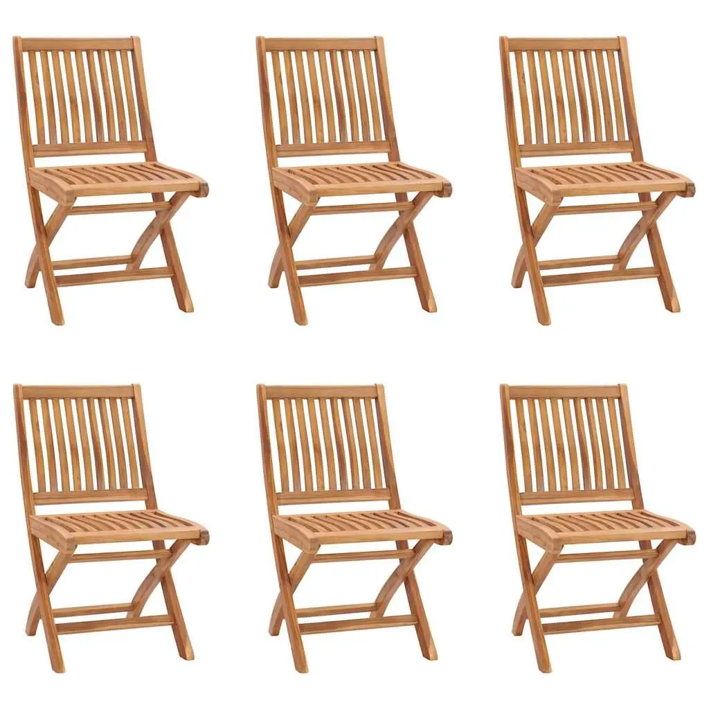 Teak Wood Outdoor Dining Set 7 Piece Brown Patio Table and Chairs Furniture