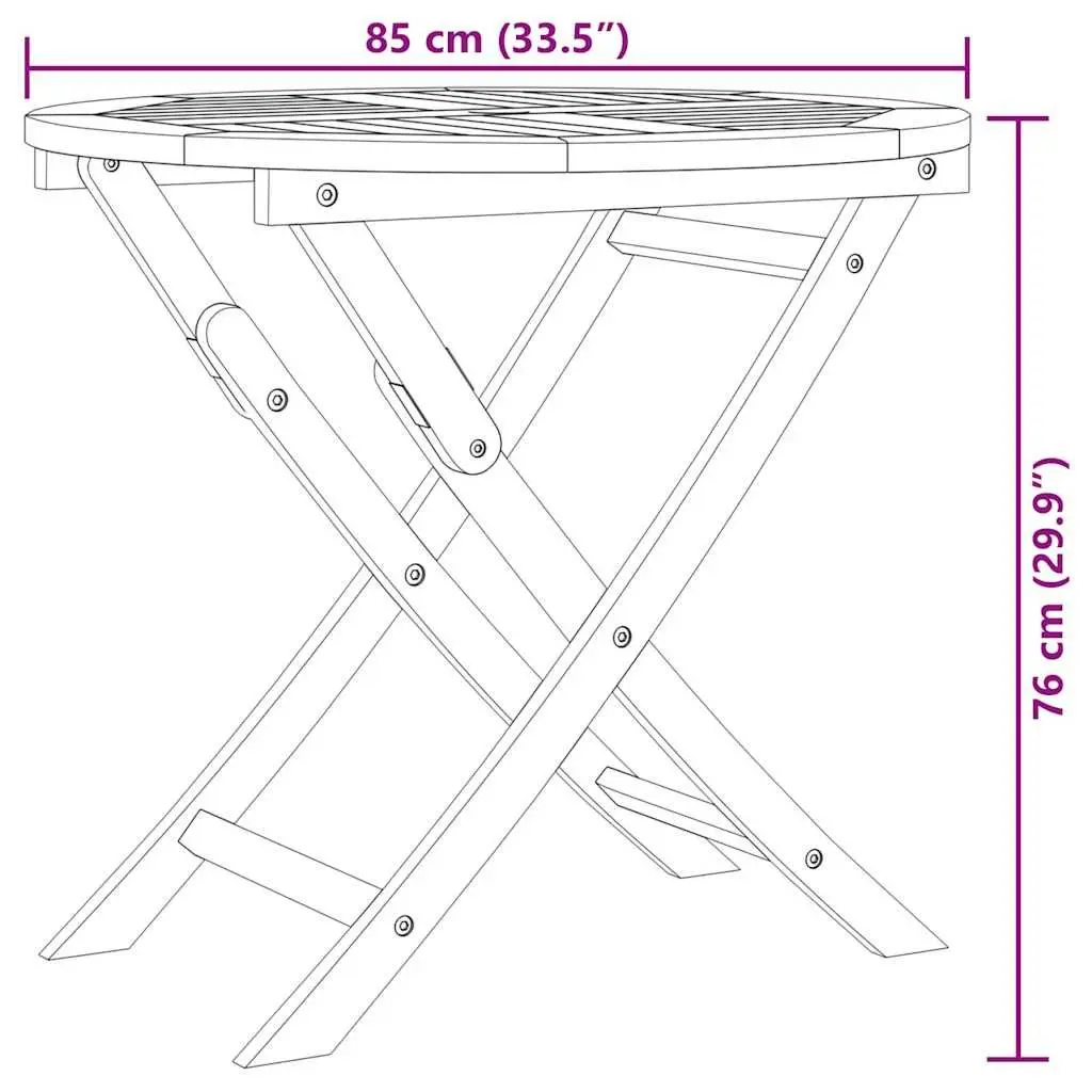 5 Piece Garden Dining Set Teak Wood Foldable Outdoor Table Chairs