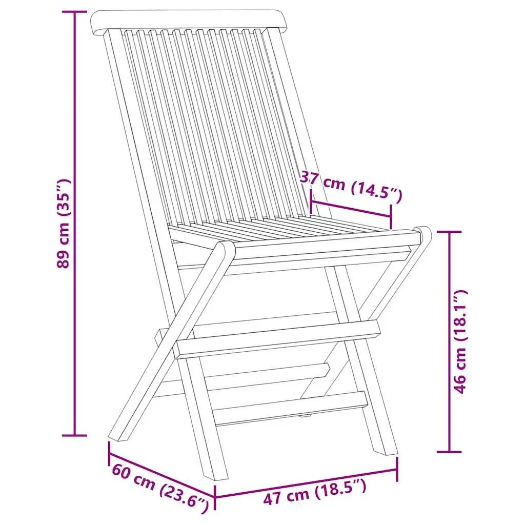 5 Piece Garden Dining Set Teak Wood Outdoor Furniture Folding Table Chairs