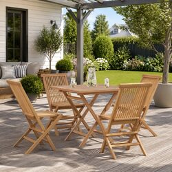 Friendly 5 Piece Garden Dining Set for Your Outdoor Space