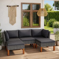 Friendly 5-Piece Outdoor Lounge Set with Cushions