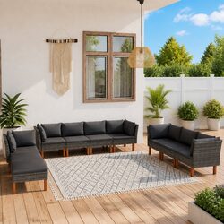 Your Outdoor Oasis: 10 Piece Grey Lounge Set