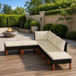 Your New 6-Piece Black Outdoor Lounge Set
