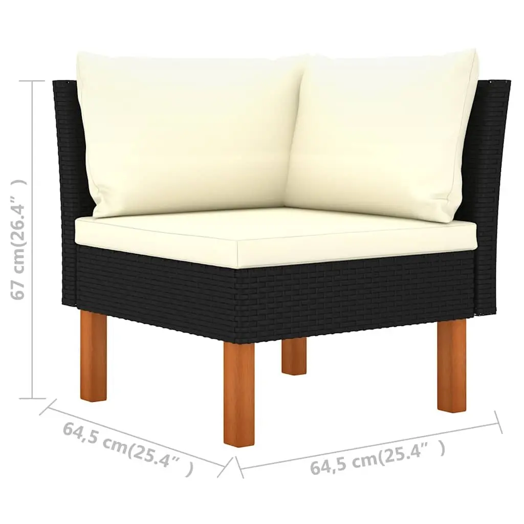 Garden Lounge Set 10 Piece Outdoor Furniture Poly Rattan Sofa with Cushions