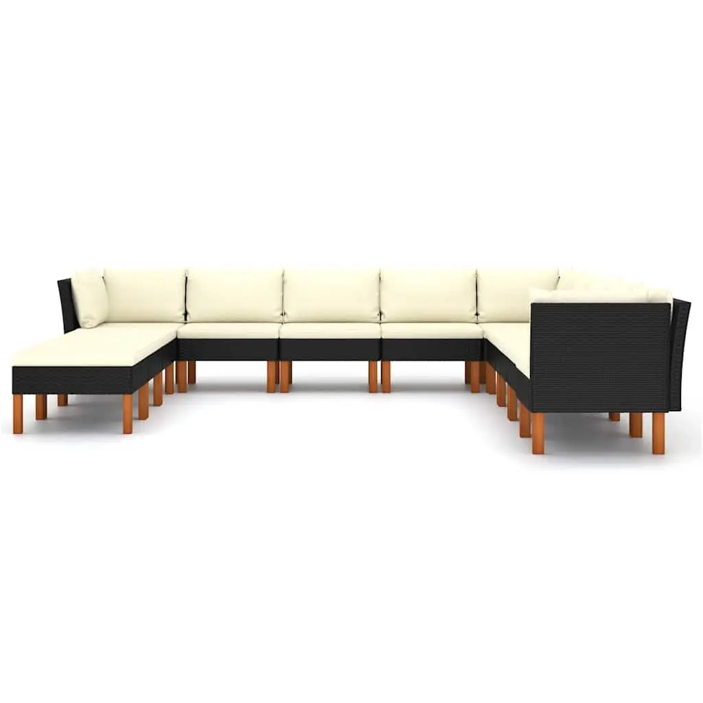 Garden Lounge Set 12 Piece Outdoor Furniture PE Rattan Sofa with Cushions