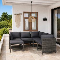 Your New Favorite 6 Piece Grey Garden Lounge Set