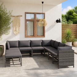 Friendly and Functional 9 Piece Garden Lounge Set