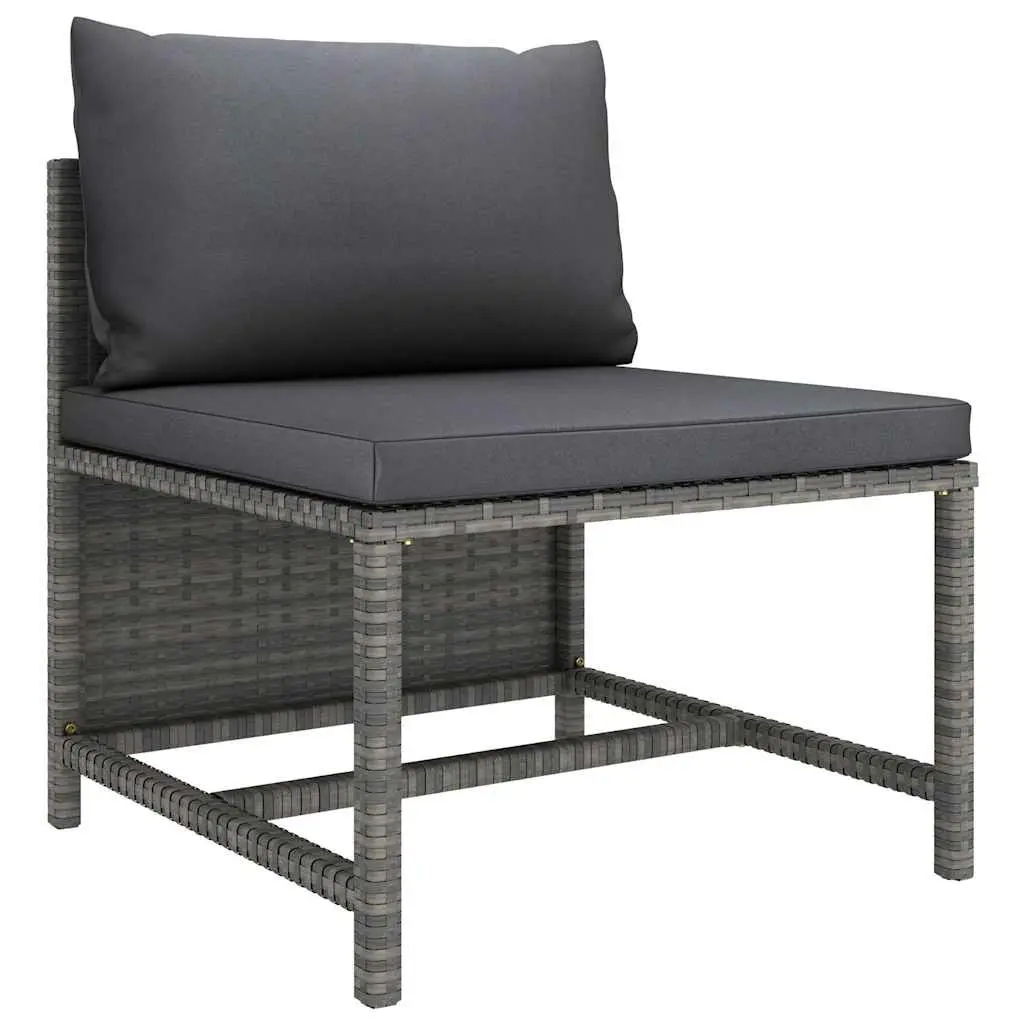 Garden Lounge Set 12 Piece Poly Rattan Outdoor Furniture Grey Modular Cushions