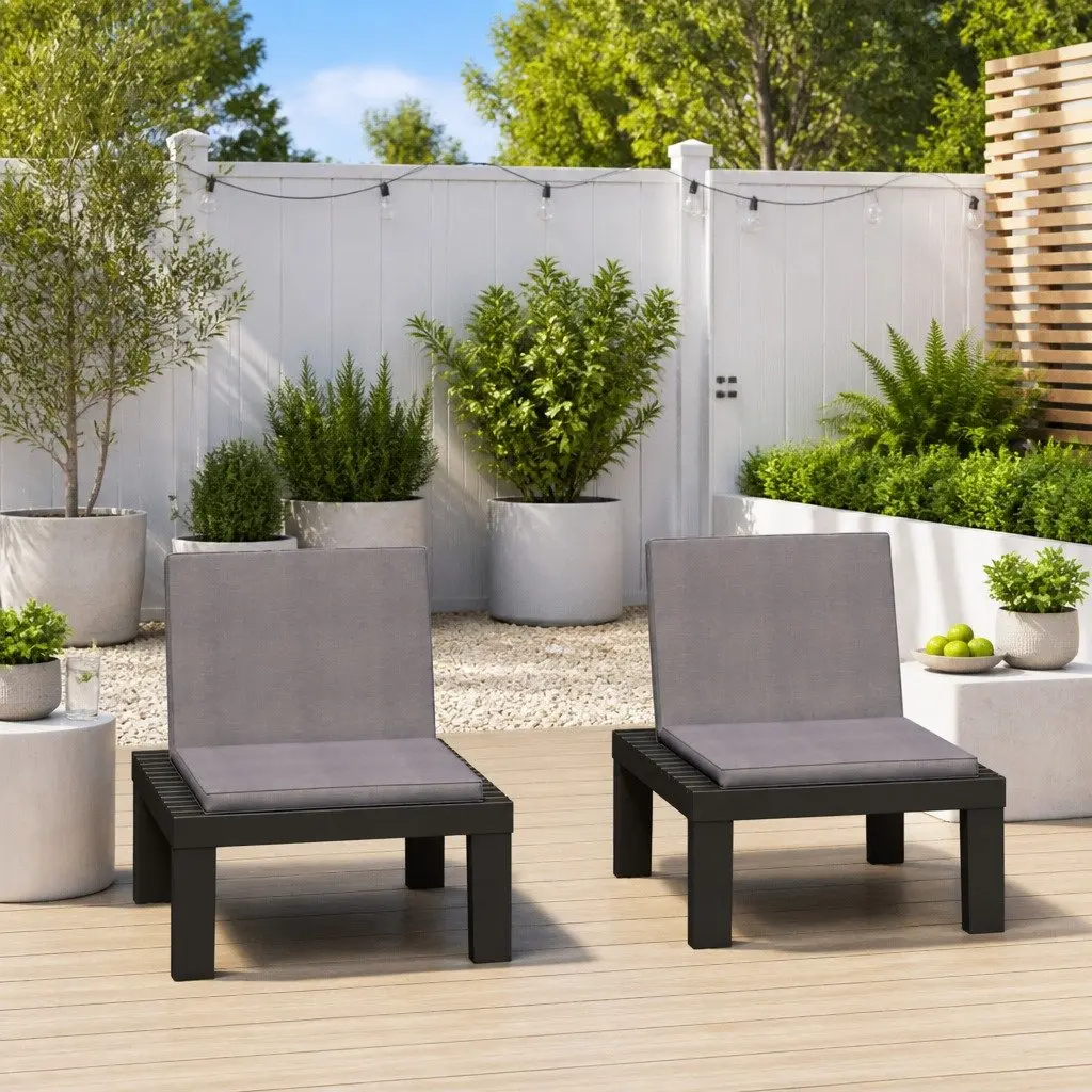 Outdoor Lounge Chairs Set of 2 with Cushions