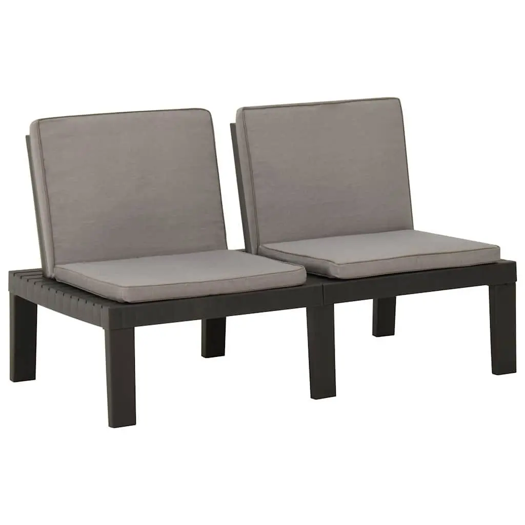 Garden Lounge Set Outdoor Furniture Grey 4 Piece with Cushions