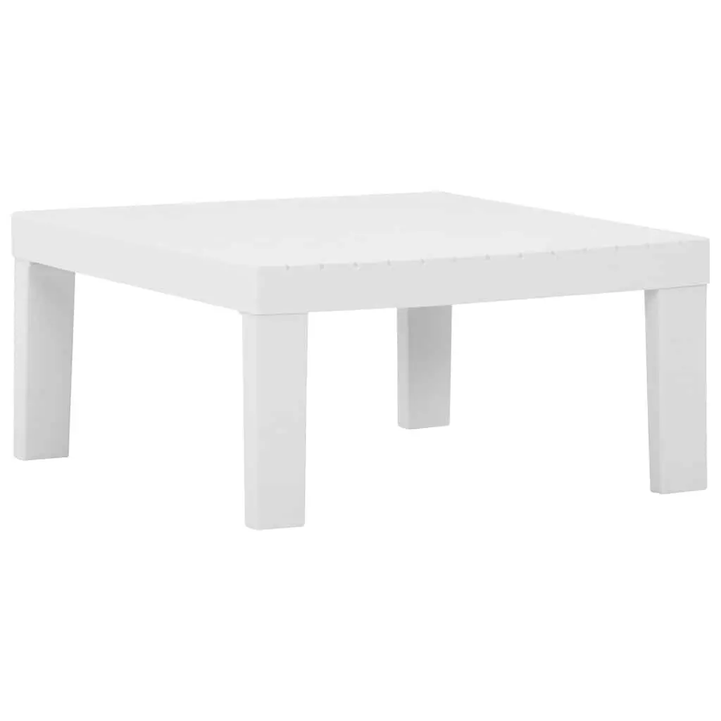 6 Piece Outdoor Lounge Set White Plastic Garden Furniture Patio Seating