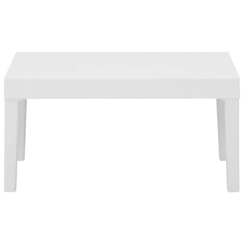 6 Piece Outdoor Lounge Set White Plastic Garden Furniture Patio Seating