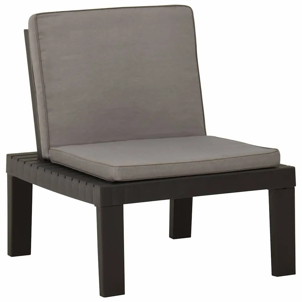 Garden Lounge Set Cushioned Grey Outdoor Furniture 4 Piece