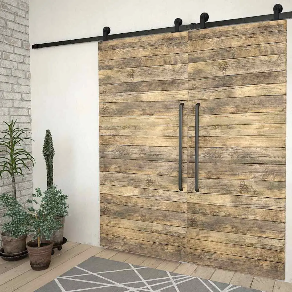 Sliding Door Hardware Kit 200cm Track Rollers Barn Door System