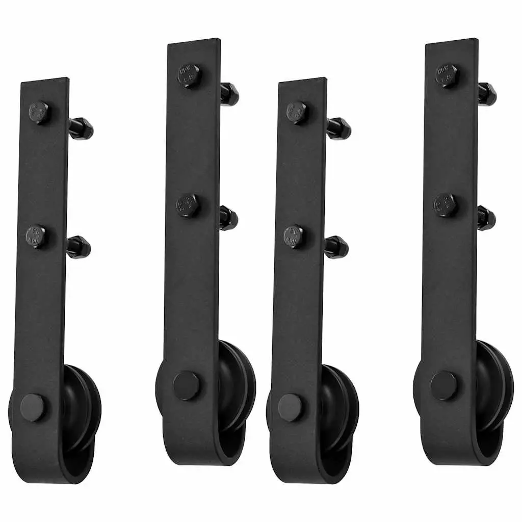 Sliding Door Hardware Kit Smooth Operation 200cm Track Rail Roller Set