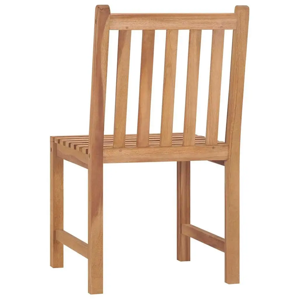 Garden Dining Set Solid Teak Wood 5 Piece Outdoor Furniture Brown