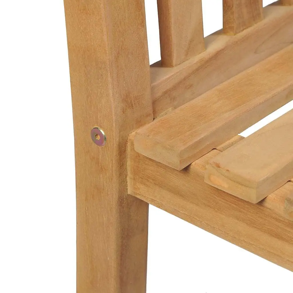 5 Piece Garden Dining Set Teak Wood 140x80cm Outdoor Furniture