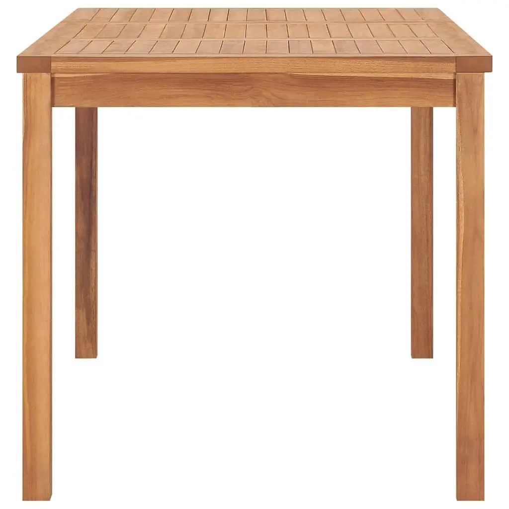 5 Piece Garden Dining Set Teak Wood 140x80cm Outdoor Furniture