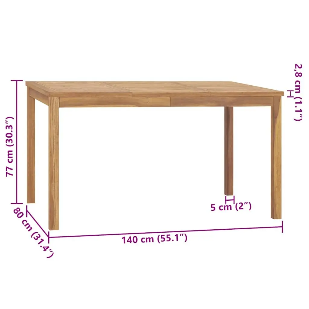 Teak Wood Outdoor Garden Dining Set 7 Piece Patio Furniture