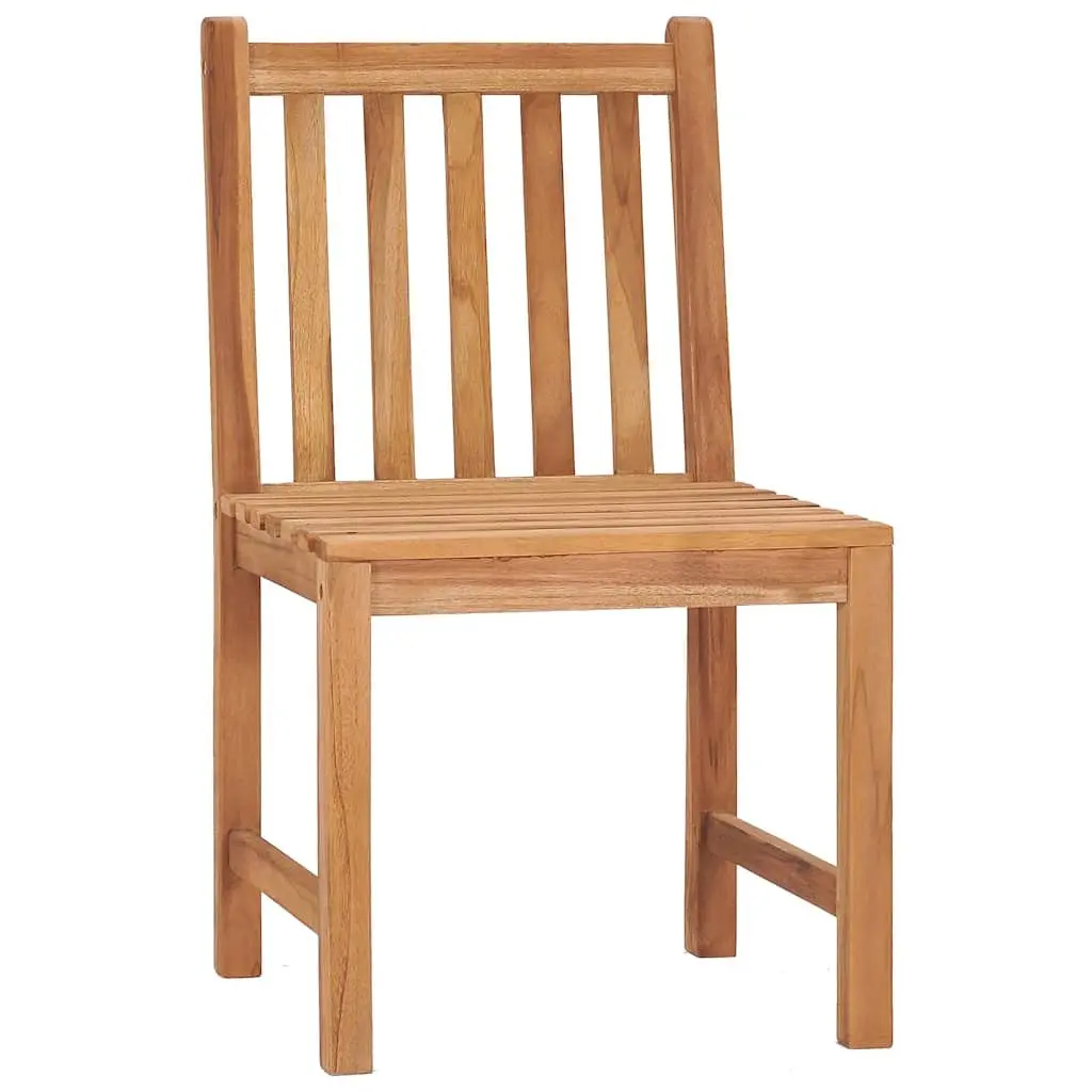 Garden Dining Set 5 Piece Solid Teak Hardwood Outdoor Furniture Table Chairs Brown