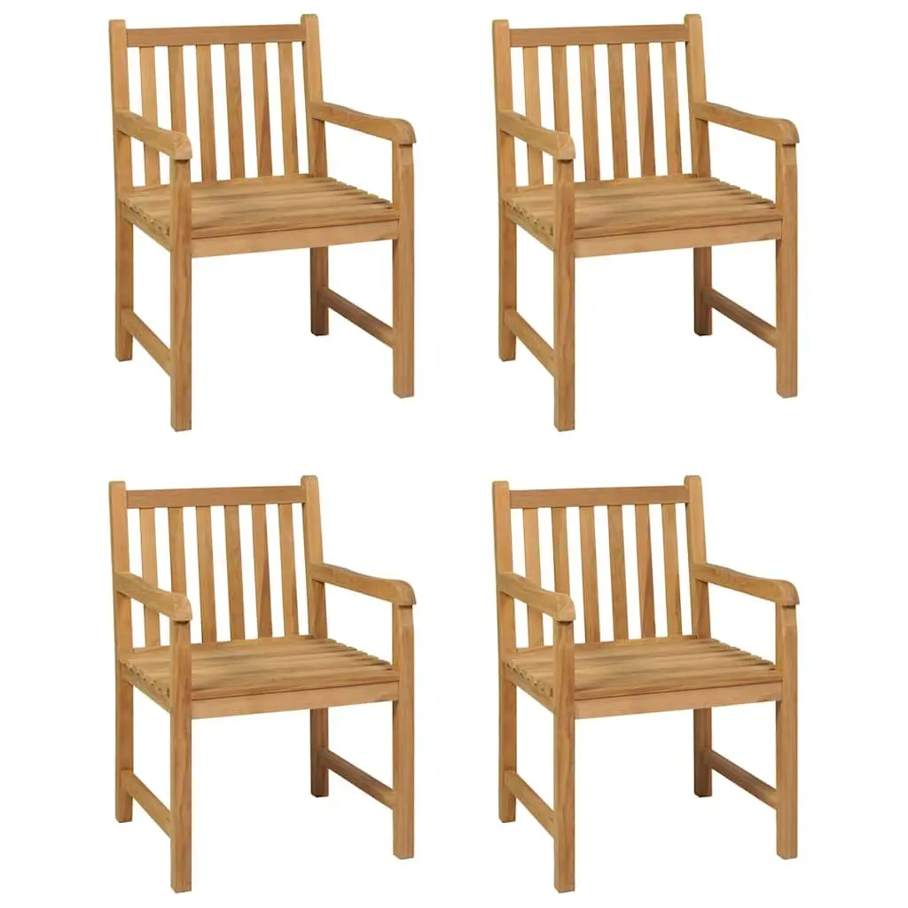 Garden Dining Set 5 Piece Outdoor Furniture Teak Wood Table Chairs Patio
