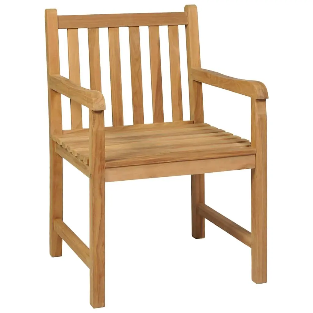 Garden Dining Set 5 Piece Outdoor Furniture Teak Wood Table Chairs Patio