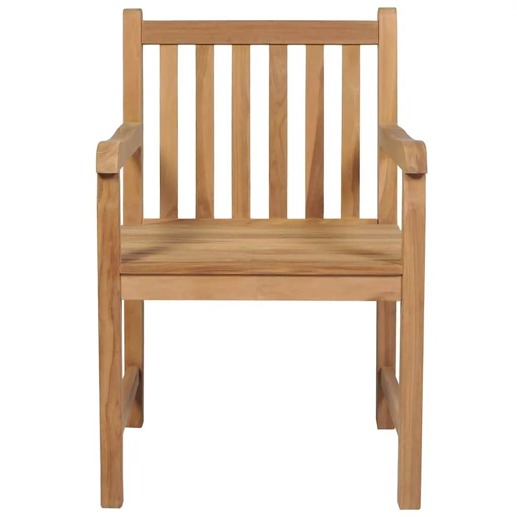 Garden Dining Set Teak Wood 7 Piece Brown