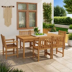 Your Perfect 7 Piece Teak Garden Dining Set Awaits