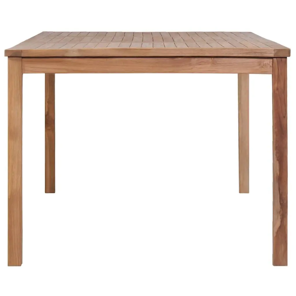 Outdoor Dining Set Teak Wood 7 Piece Garden Furniture Table Chairs Brown