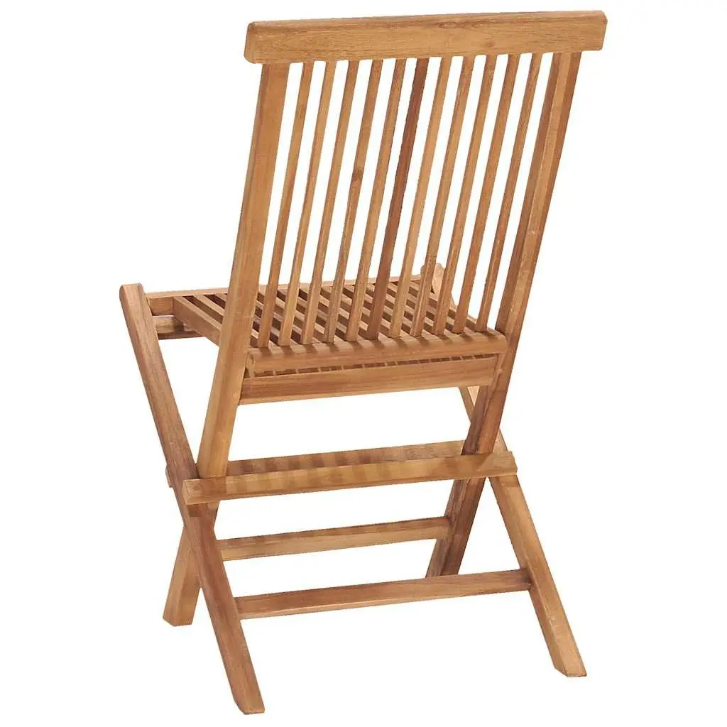7 Piece Folding Outdoor Dining Set Teak Wood Table Chairs Garden Patio Furniture