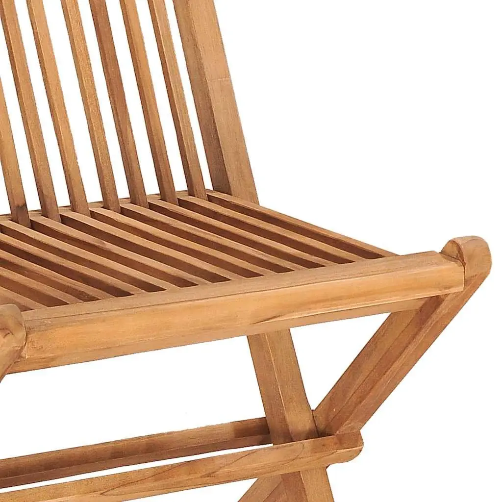 7 Piece Folding Outdoor Dining Set Teak Wood Table Chairs Garden Patio Furniture