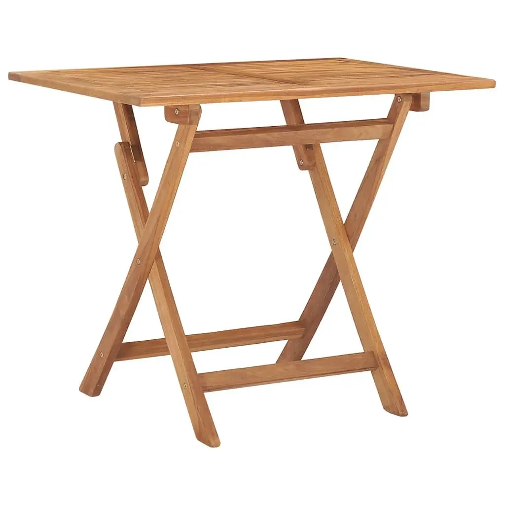 5 Piece Folding Outdoor Dining Set Teak Wood Garden Furniture