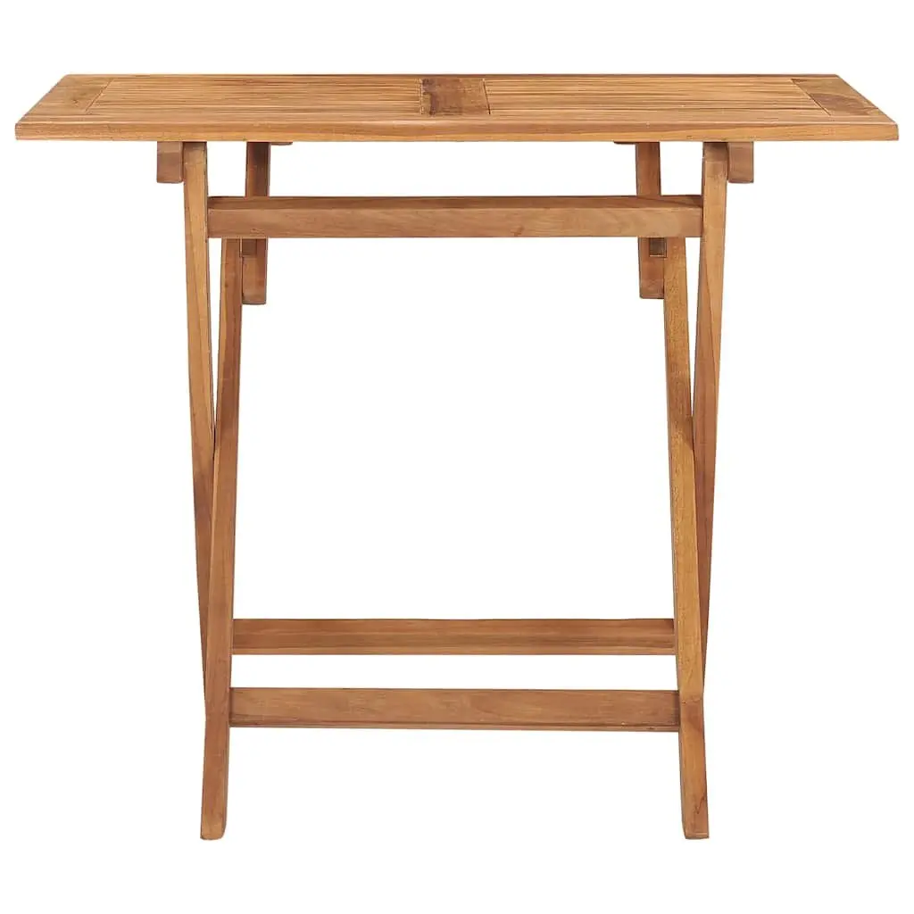 5 Piece Folding Outdoor Dining Set Teak Wood Garden Furniture